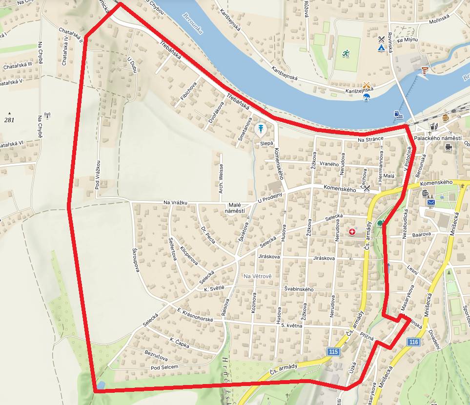 Z důvodu havárie vodovodu v ulici Kozinova bude muset být v pátek 17.4.2026 přerušena dodávka vody v příslušné oblasti.  Odstávkou budou postiženi odběratelé v ulicích 5. května, Arch. Weisse, Bezručova, Čechova, Čs. Armády, Dr. Pecla, Dvořákova, E. Krásnohorské, Fibichova, Havlíčkova, Herrmannova, Husova, Janáčkova, Jiráskova, K. Čapka, K. Světlé, Klicperova, Komenského, Kozinova, Malé náměstí, Na Stránce, Na Vrážku, Nerudova, Pod Selcem, Pod Vrážkou, Příčná, Raisova, Seifertova, Selecká, Slepá, Smetanova, Škrétova, Škroupova, Švabinského, Třebaňská, U Dubu, U Prodejny, Úzká, V Potočině, Vraného, Žižkova a částech ulic Masarykova a Řevnická (mapa postižené oblasti přiložena). Dodávka vody bude přerušena v pátek 17.4. nejdříve v 9:00 a obnovena by měla být nejpozději do 15:00 téhož dne. Při obnovování dodávek vody může dojít k zakalení dodávané vody.    S poděkováním za pochopení Dolnoberounské vodárenské družstvo.