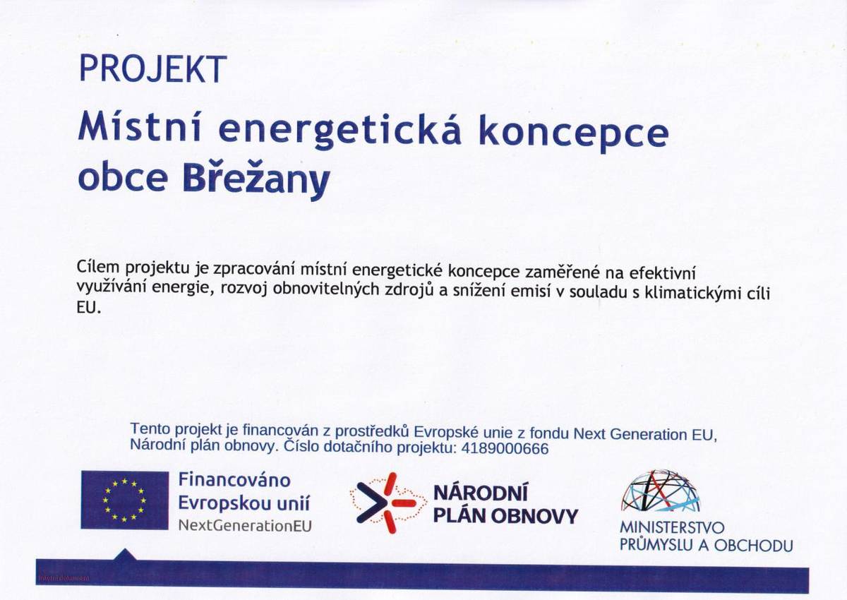 Cílem projektu je zpracování místní energetické koncepce zaměřené na efektivní využívání energie, rozvoj obnovitelných zdrojů a snížení emisí v souladu s klimatickými cíli EU.
