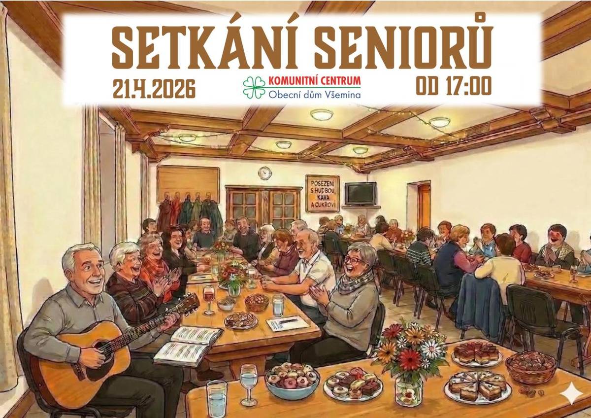 Další přátelské posezení klubu seniorů v Komunitním centru ve Všemině.