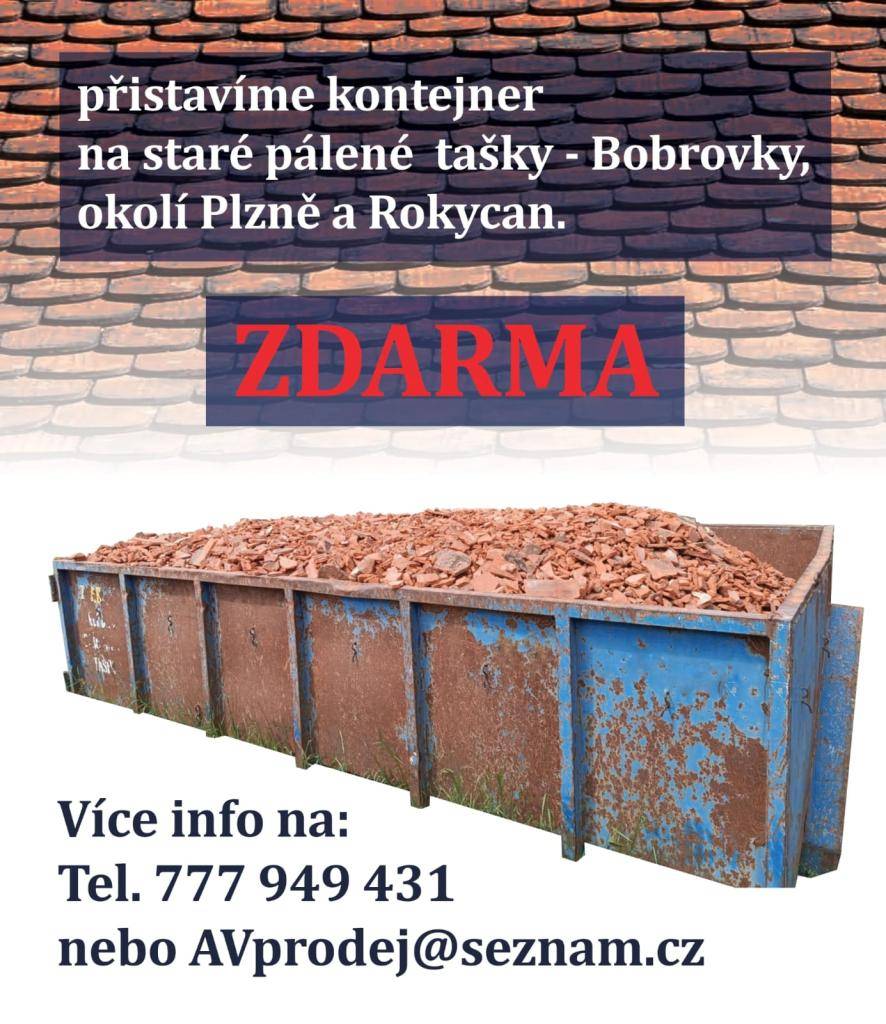 kontejner na střešní tašky