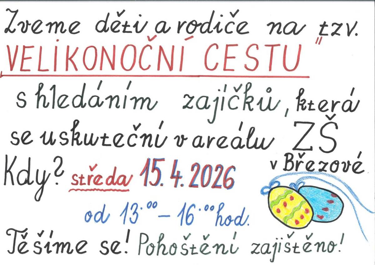 Oznámení o přesunutí velikonoční cesty