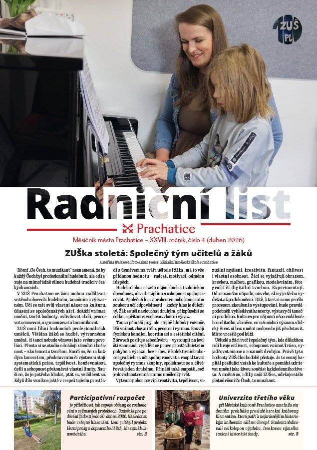 Vážení občané, opět se k Vám dostává elektronická verze Radničního listu, která je uzpůsobená pro čtení nejen na počítačích, ale zejména na mobilních zařízeních. Radniční list do kapsy naleznete zde👇 https://radnicnilist.prachatice.eu/rl/2026/04/