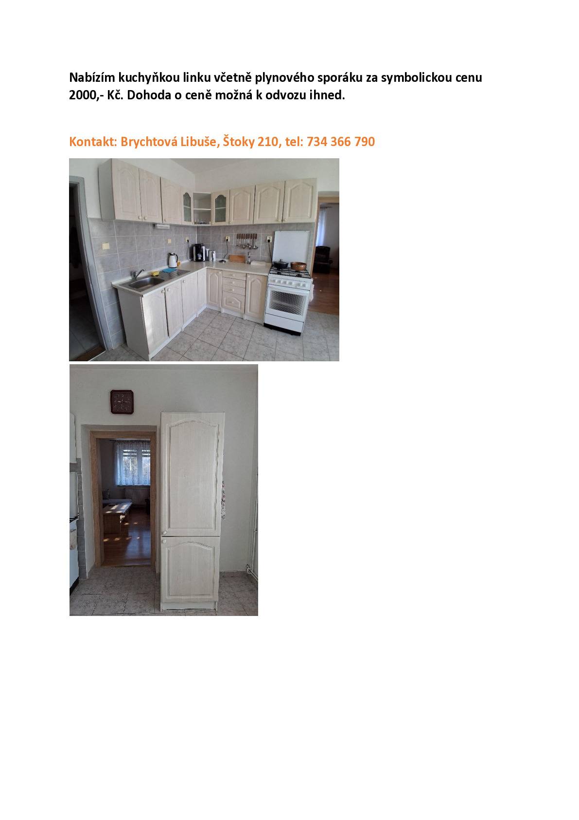 Nabídka kuchyňské linky