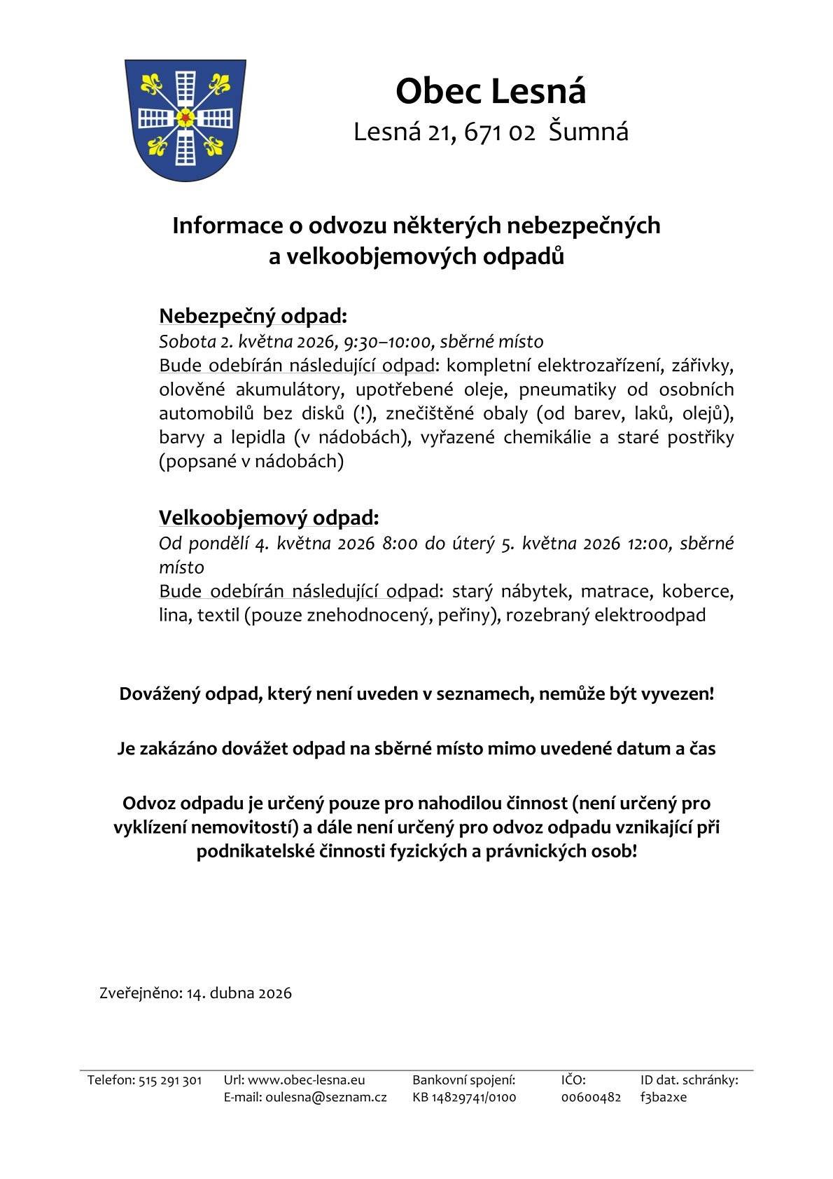 Děkujeme za dodržování předem stanovených pravidel!