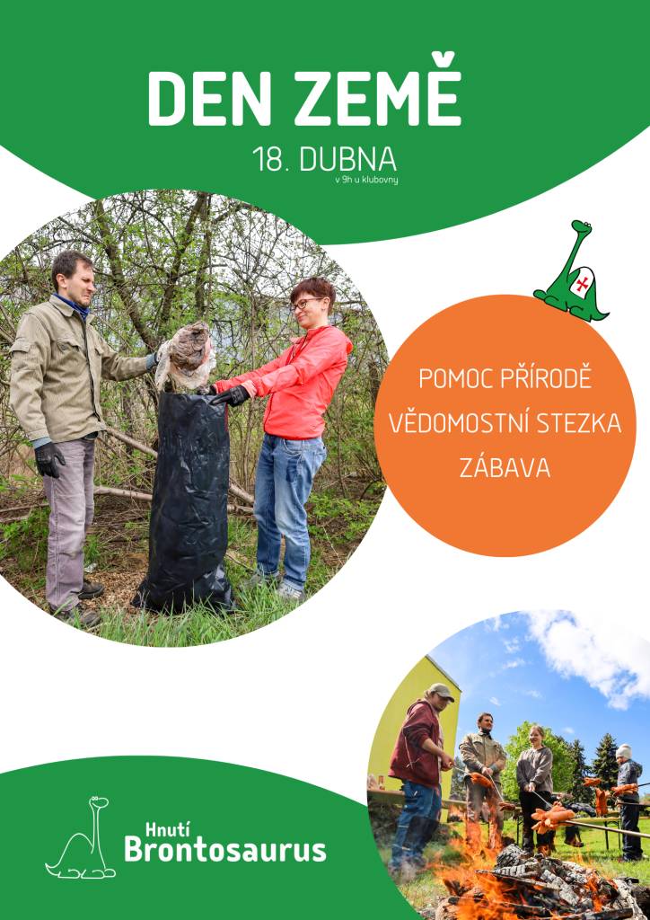 Kdy: SOBOTA 18.4.2026 v 9:00  Kde: Klubovna Hnutí Brontosaurus v Čejkovicích