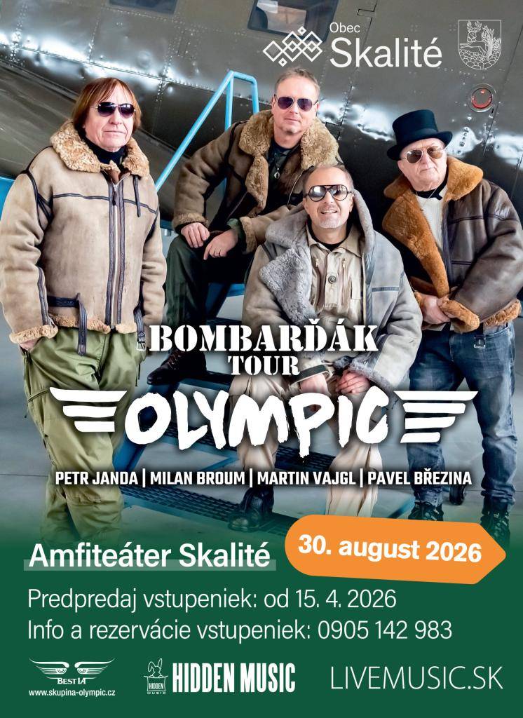 PREDAJ VSTUPENIEK OD 15.4.2026 na Obecnom úrade v Skalitom.    Cena za limitovanú sériu vstupeniek 35€/ks bude do 30.4.2026.