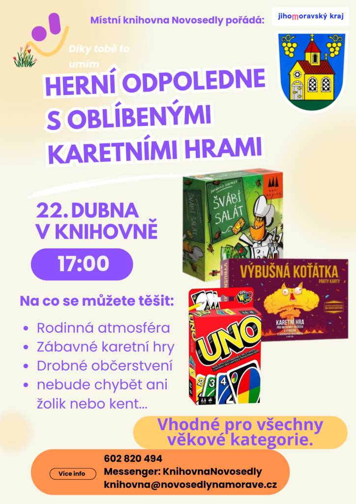 herní odpoledne s karetními hrami