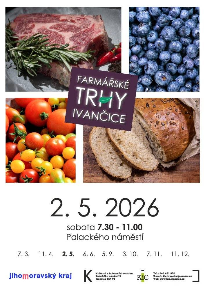 Krásný den, naši milí příznivci kultury, dovolujeme si poslat pozvání na výstavu "Bible včera, dnes a zítra", která je do 1. 5. 2026 nainstalována v naší galerii. Výstava Tamary Valešové a Aloise Folty byla prodloužena do 10. 5. 2026. První květnovou sobotu se budou konat další farmářské trhy. 22. - 24. 5. proběhnou už 32. Slavnosti chřestu a vína - představujeme vám jejich program.