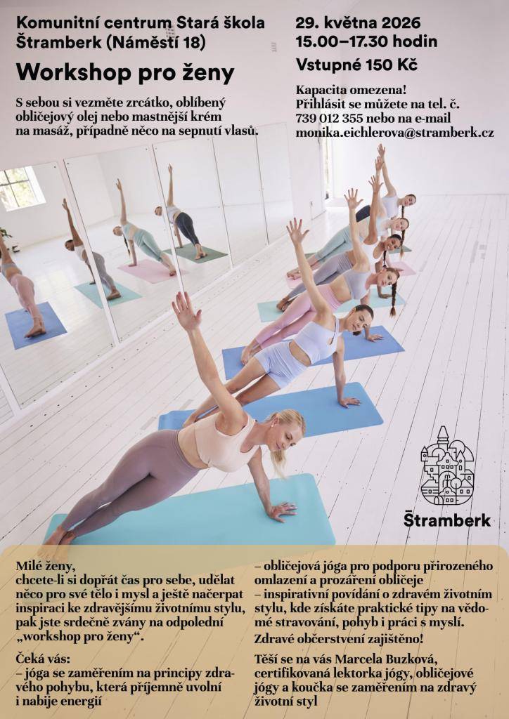 Vstupné 150 Kč.    Kapacita omezena.  Přihlásit se můžete na tel. č. 739 012 355 nebo na e-mail monika.eichlerova@stramberk.cz