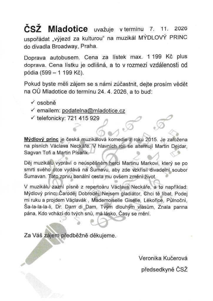 - podrobné informace v příloze.