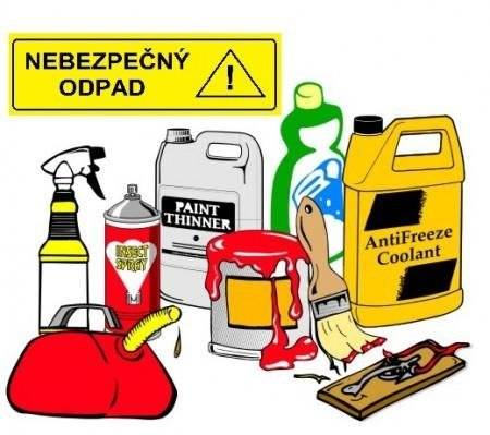 V sobotu 2. 5. 2026 proběhne svoz nebezpečného odpadu. Nebezpečný odpad bude možné odevzdávat v čase 9:00 - 12:00 na sběrném místě obce Březina.