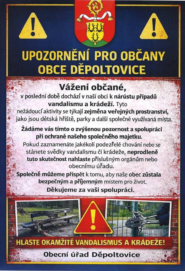 Upozornění pro občany obce Děpoltovice