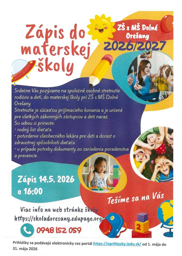 Zápis do materskej školy