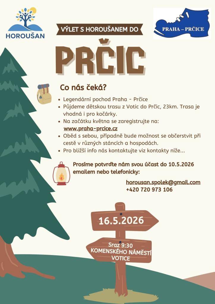 Výlet s Horoušanem do Prčic 16. května 2026