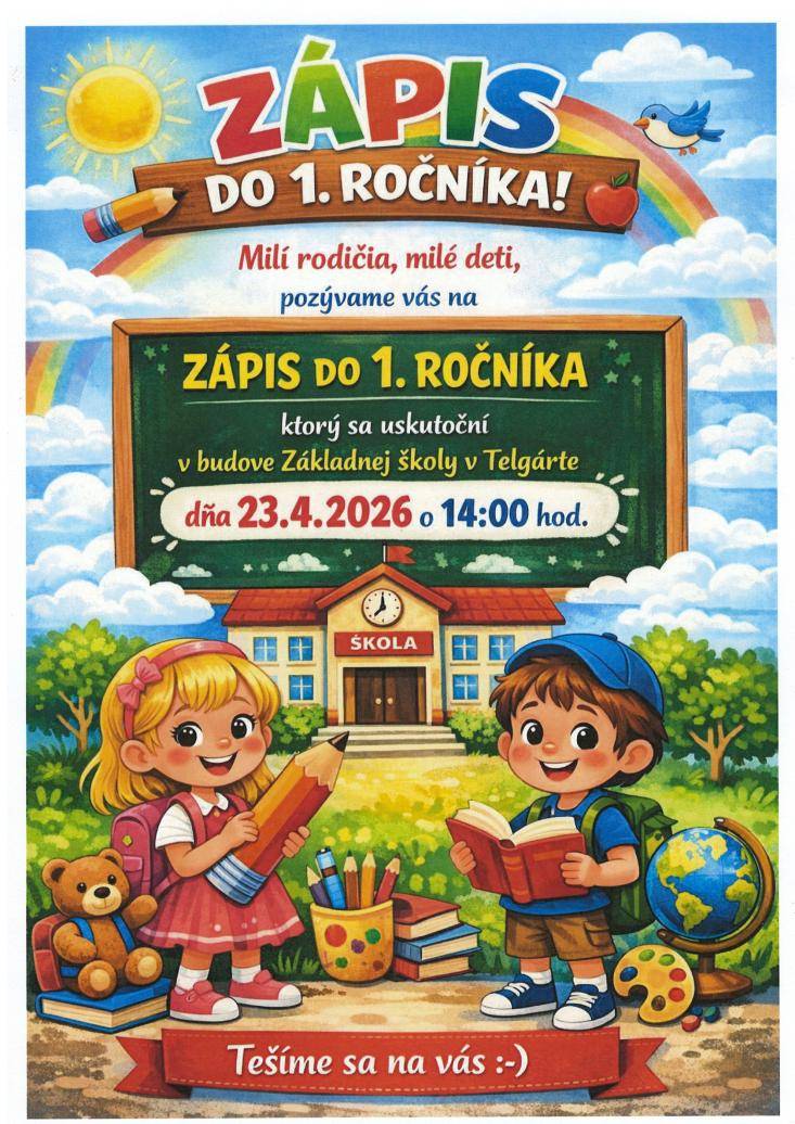 Zápis do 1. ročníka 23.04.2026