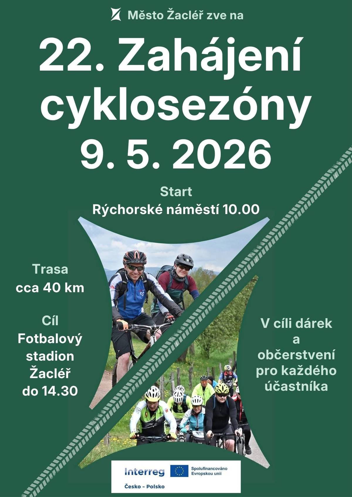 9.5.2026 se koná již 22. zahájení cyklosezóny v Žacléři. Start je v 10.00 z náměstí.