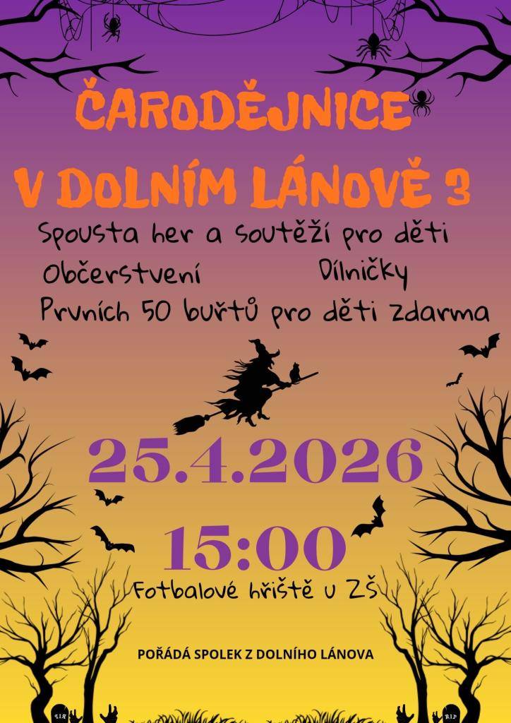 V sobotu 25.4.2026 od 15 h.