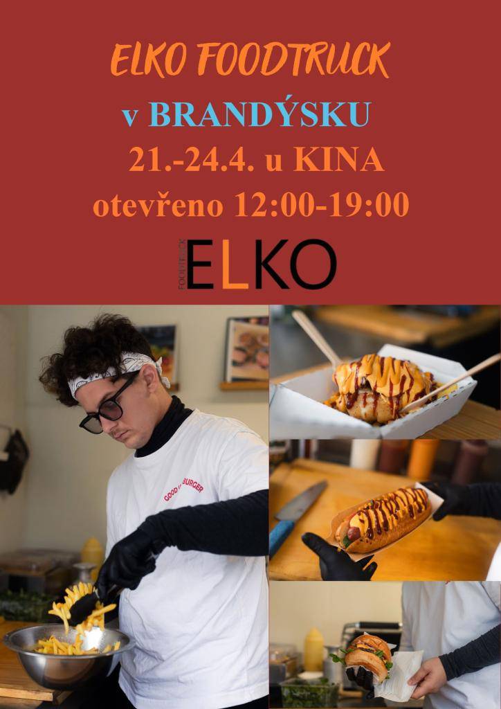 Do naší obce zavítá v dubnu ELKO foodtruck, který bude umístěn před Kinem ve dnech 21.-24.4. s otevírací dobou 12:00-19:00.