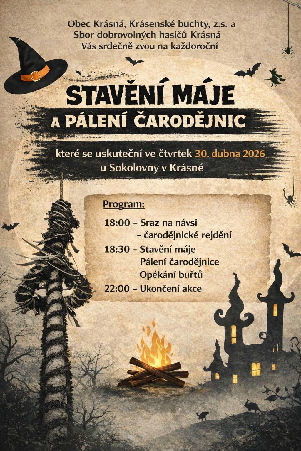 Stavění máje a pálení čarodějnic_30.04.2026
