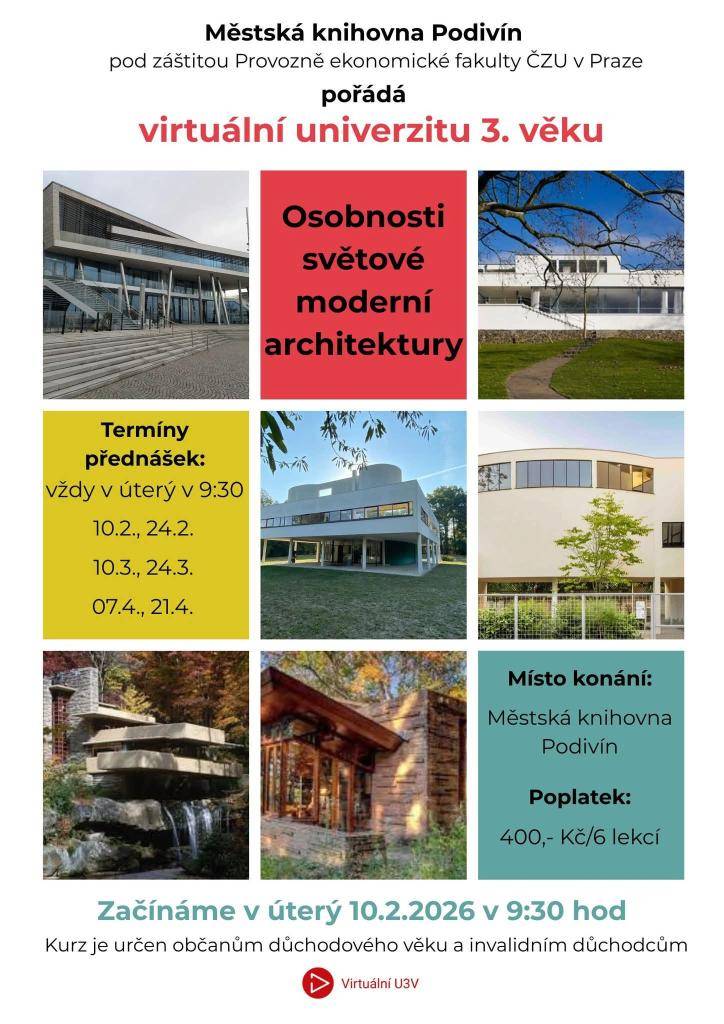 Městská knihovna oznamuje zahájení jarních semestrů virtuální univerzity třetího věku.