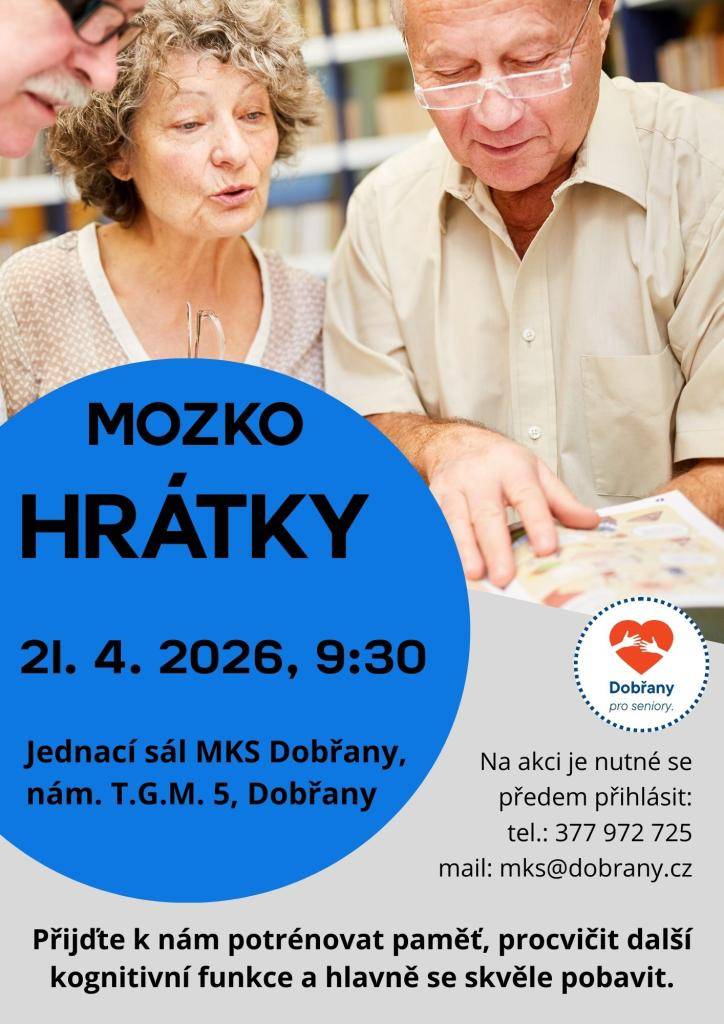 Přijďte potrénovat paměť, procvičit další kognitivní funkce, ale hlavně se skvěle pobavit.