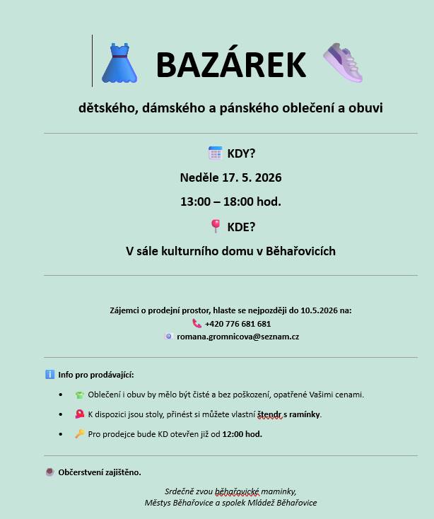 17.5.2026 v Běhařovicích