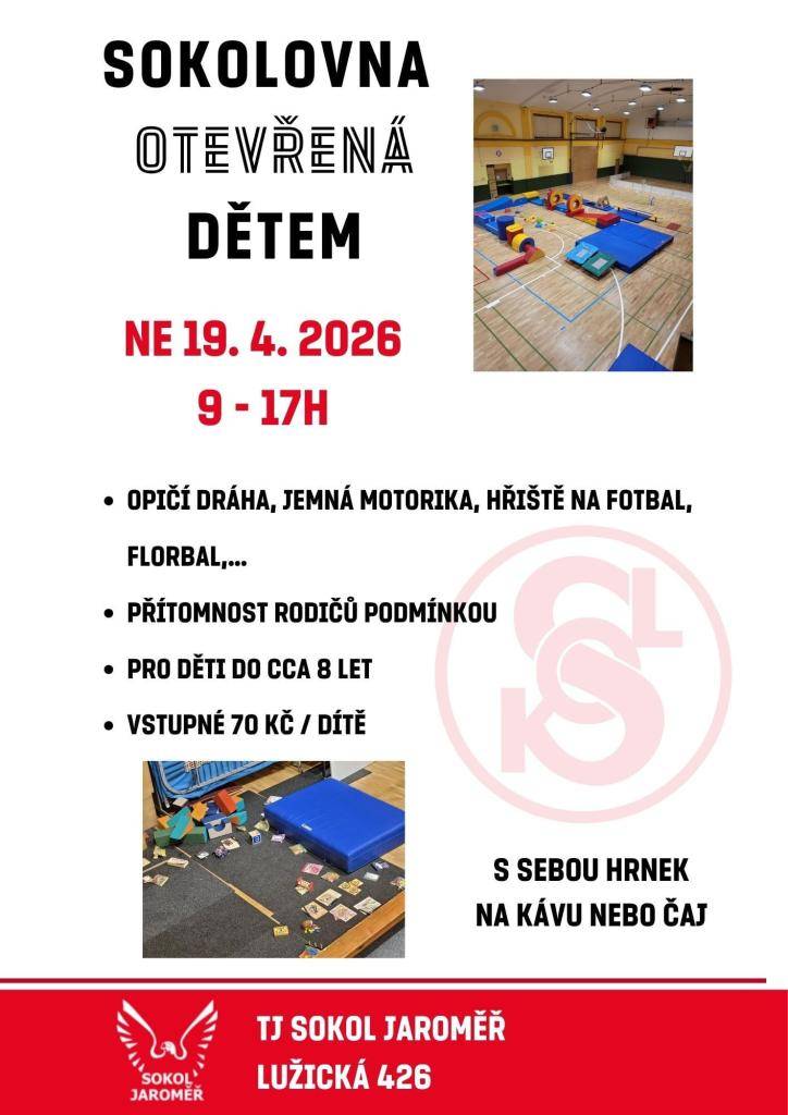 Přijďte si užít opičí dráhu, procvičit jemnou motoriku a zahrát hry.