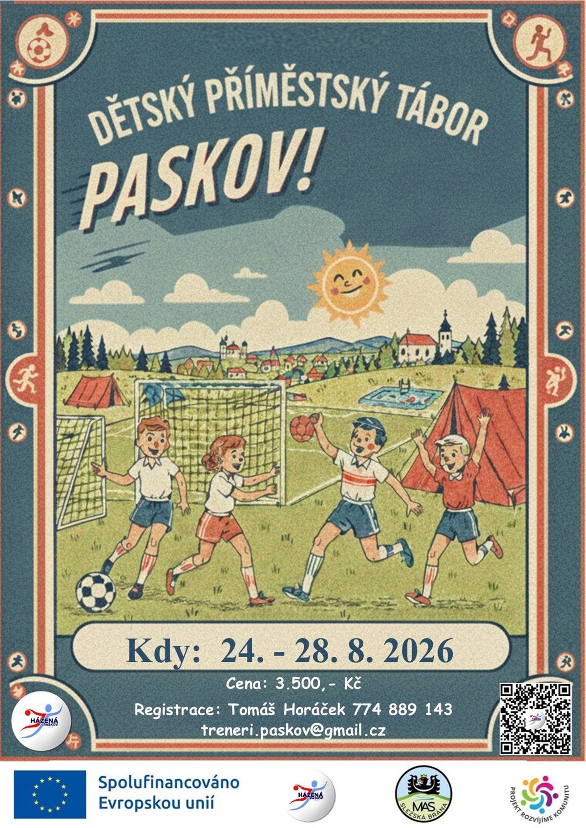 Spolek Házená Paskov připravuje ve spolupráci s MAS tzv. venkovské komunitní tábory (tj. obdoba příměstských).