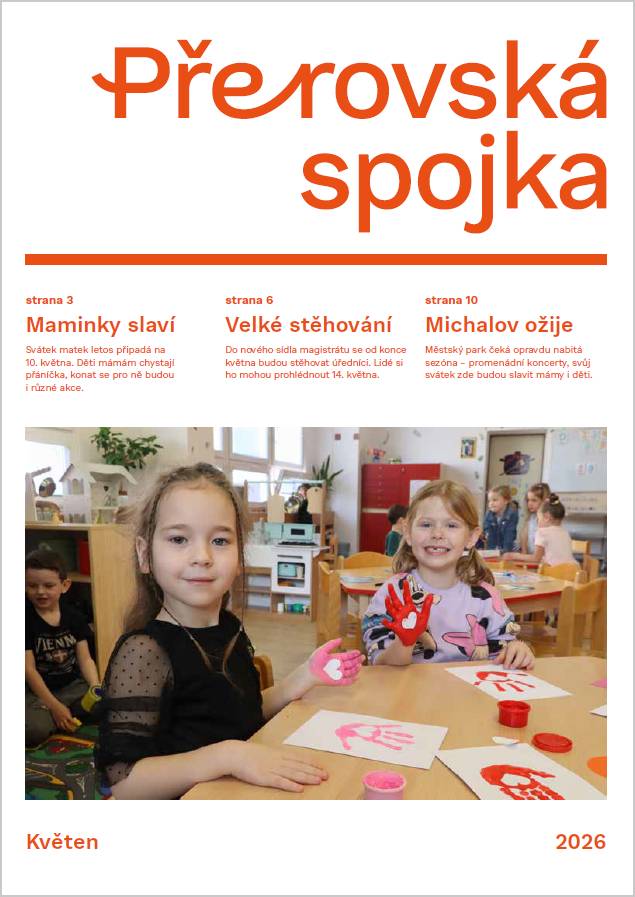 Vyšlo nové číslo měsíčníku Přerovská spojka K dispozici je nejen ve standardním formátu PDF, ale nově také ve formě  CHYTRÉHO ZPRAVODAJE,  který umožňuje pohodlné vyhledávání, sdílení nebo přirozené listování  –  podobně jako v tištěné verzi. Více informací o měsíčníku Přerovská spojka