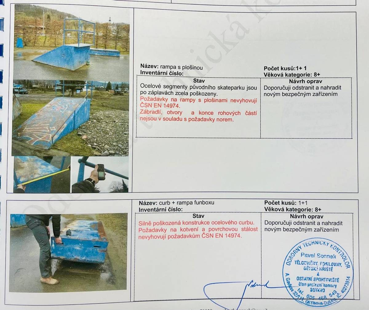 Obec Karlovice informuje občany, že v nejbližší době dojde k odstranění prvků skateparku, který se nachází přes komunikaci naproti prodejně Hruška. Tento skatepark byl vybudován patrony projektu v roce 2012 za aktivní spolupráce dětí z místní základní školy a obce, které se podílely nejen na jeho návrhu, ale i na samotné realizaci. Navzdory snahám obce o zachování a obnovu tohoto sportoviště došlo v důsledku povodně a postupného opotřebení k výraznému poškození jednotlivých prvků. Některé části prvků jsou zcela znehodnoceny či chybí. Na základě odborného posouzení revizního technika, který nevydal souhlas s jejich dalším užíváním z důvodu nesplnění požadavků příslušných českých technických norem, není možné skatepark nadále provozovat. Z uvedených důvodů bude přistoupeno k odstranění stávajících prvků. Kovové části zařízení budou zlikvidovány formou předání do sběrného dvora. Finanční prostředky získané z tohoto odprodeje obec využije pro realizaci nového záměru v dané lokalitě. Obec má i nadále zájem zachovat původní účel využití tohoto prostoru pro volnočasové aktivity, zejména pro děti a mládež, a bude se zabývat možnostmi vhodné náhrady či nového řešení.