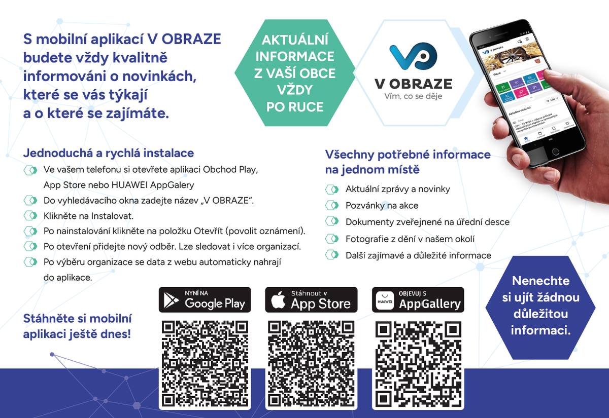 S novou mobilní aplikací V OBRAZE budete vždy kvalitně informováni.