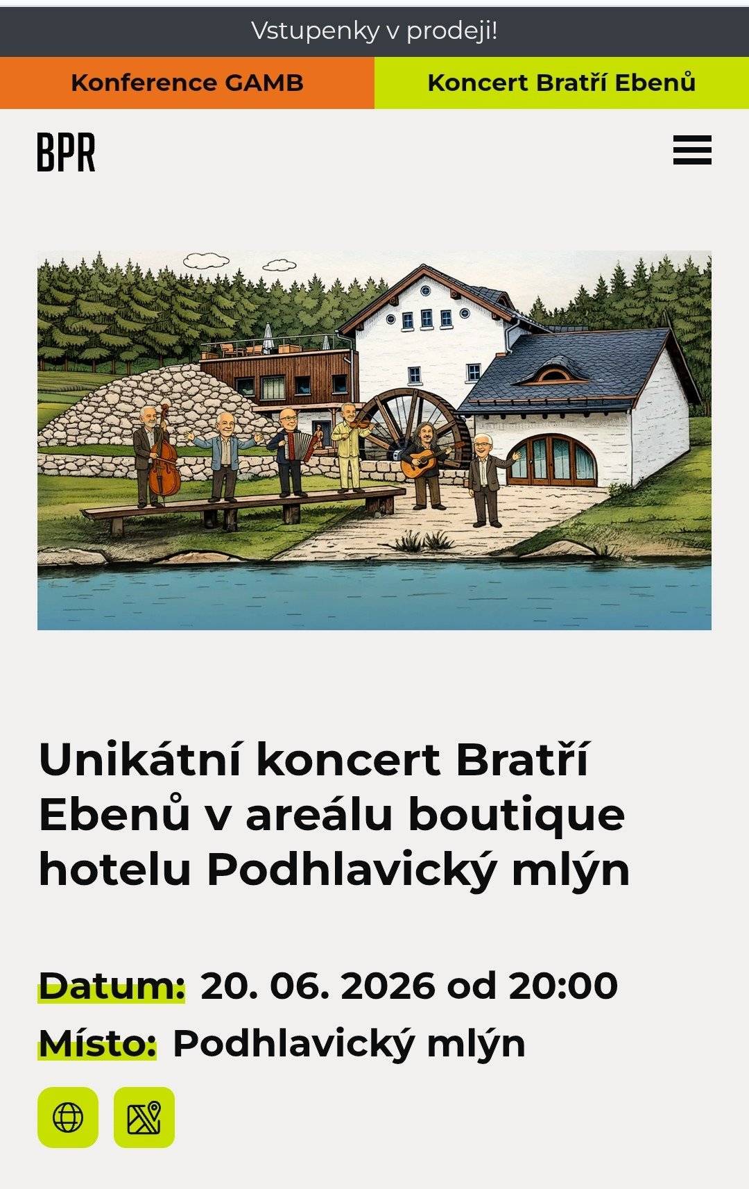 Nabídka - k zakoupení vstupenky na OÚ za zvýhodněnou cenu 600,-Kč do 20.5.2026 (cena vstupenky online 1 000,- Kč)