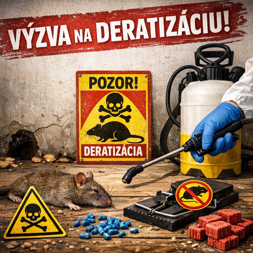 Regionálny úrad verejného zdravotníctva so sídlom v Trnave vyzýva na vykonanie jarnej preventívnej celoplošnej deratizácie na území okresov Trnava, Piešťany, Hlohovec.  Deratizáciu /reguláciu živočíšnych škodcov je potrebné zrealizovať v období od 20.04.2026 do 24.05.2026.