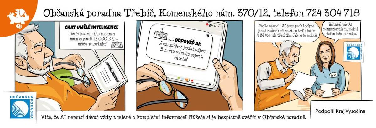 Občanská poradna představila nový komiks, který se zaměřuje na důležitá témata týkající se právní pomoci a občanských práv. Komiks je určen pro širokou veřejnost, přičemž obzvlášť oslovuje mladé lidi a seniory a snaží se zábavnou formou vysvětlit složité otázky právního poradenství.