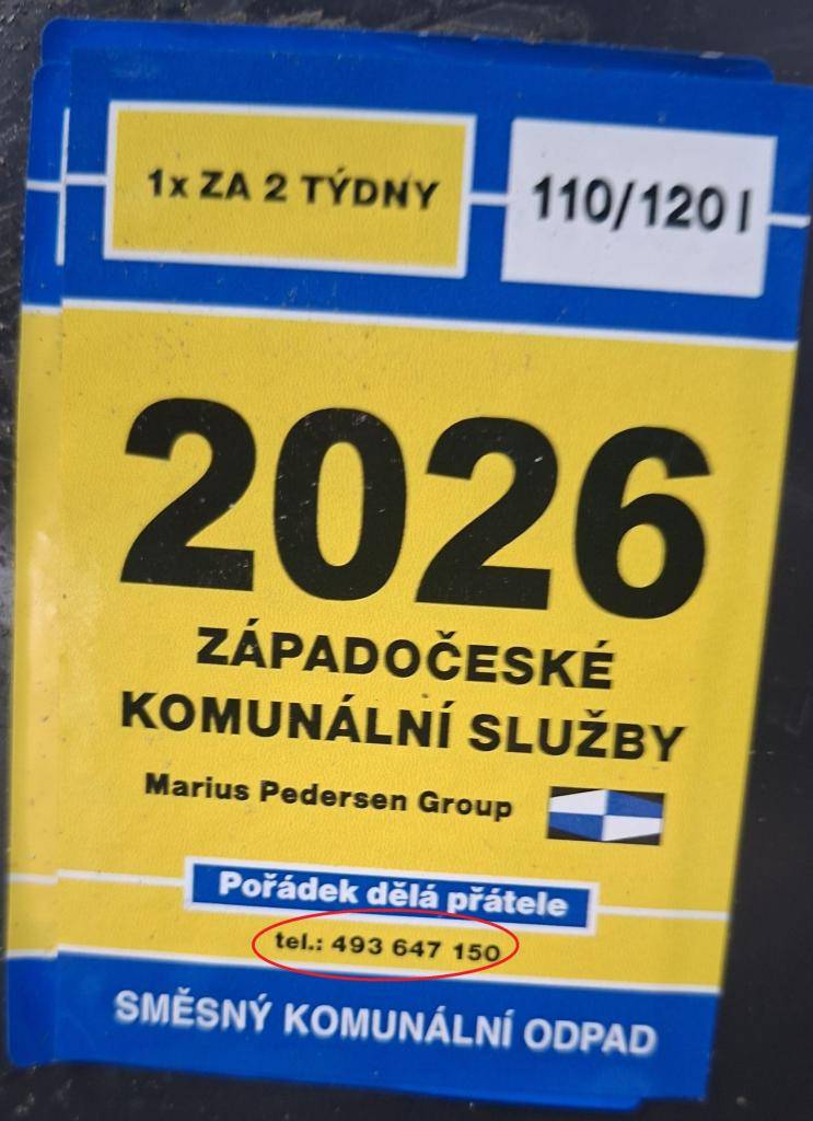 Upozornění pro občany ohledně vývozu nádob komunálního odpadu
