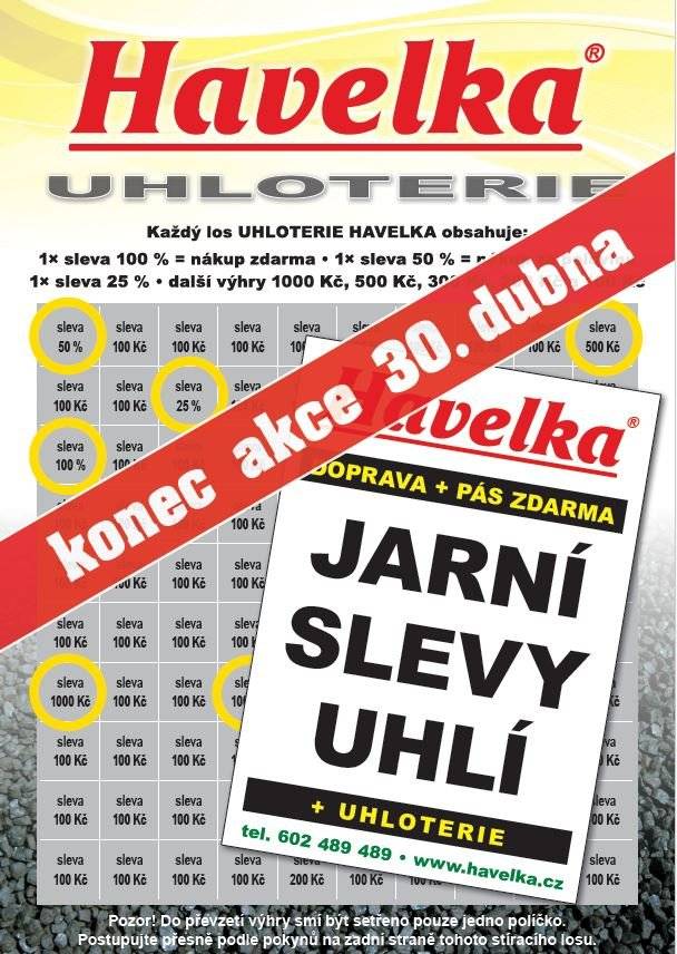 Jarní slevy uhlí s UHLOTERIÍ do 30. dubna