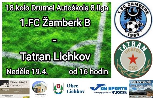 O víkendu čeká Tatran výjezd do Žamberku. Tam se střetne s tamní rezervou, která se s patnácti body nachází na jedenáctém místě tabulky okresního přeboru. Domácí budou jistě spoléhat na zkušené hráče, okolo kterých nastoupí mnoho běhavých mládežníků. O jednoduché utkání určitě nepůjde, ale pro zisk bodů uděláme maximum.