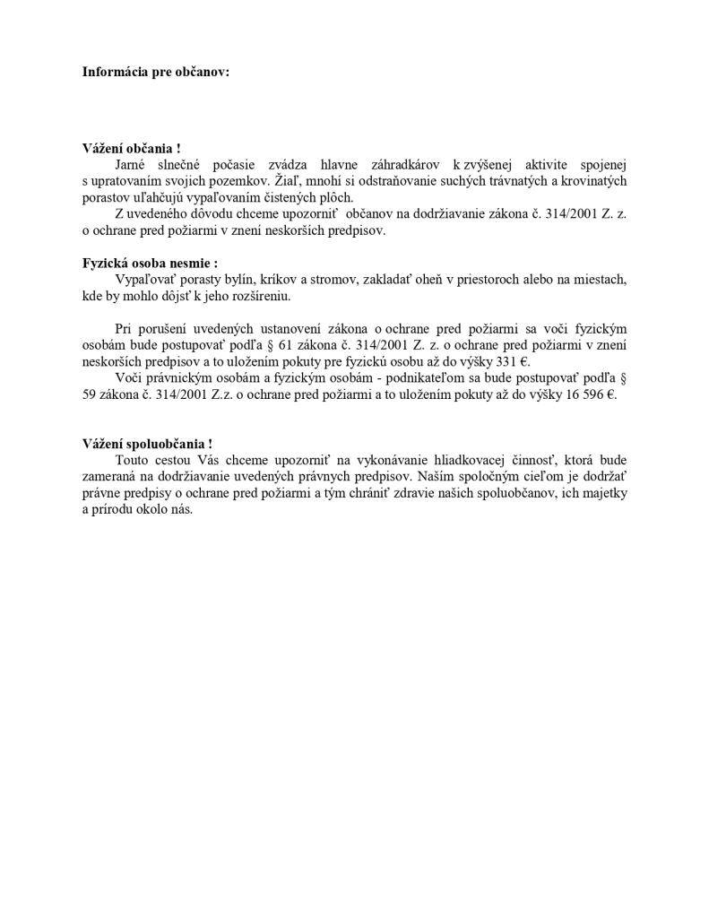 Vypaľovanie trávy je prísne zakázané