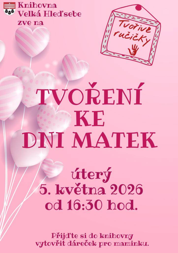 5. května 2026 od 16:30 hod. v obecní knihovně.