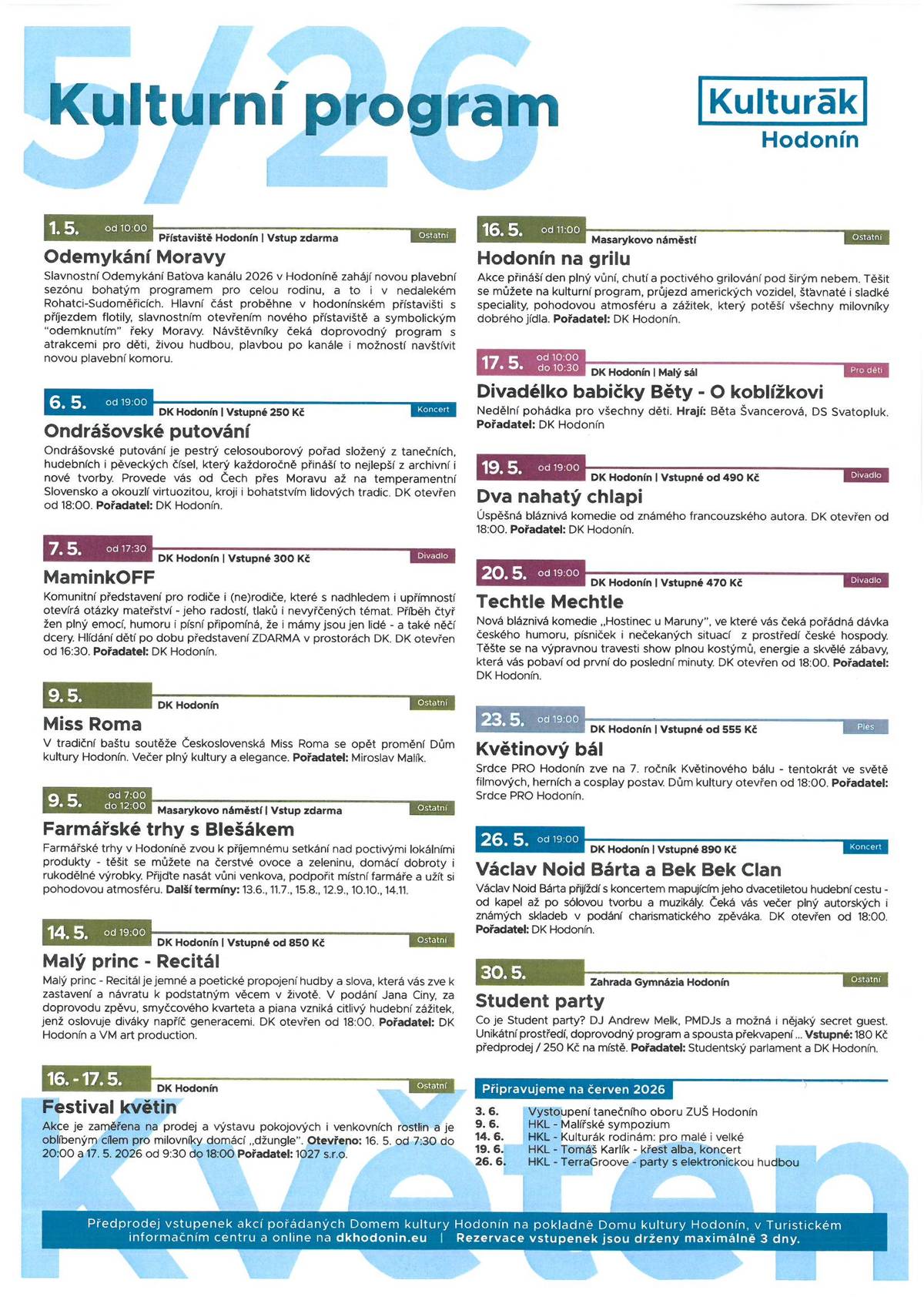 Program  květen/2026