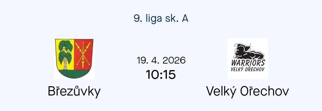 SK Březůvky zve všechny své příznivce na zápas mužů, který se odehraje v neděli 19.4. v 10:15 na místním hřišti. Soupeřem jim bude mužstvo Velký Ořechov.