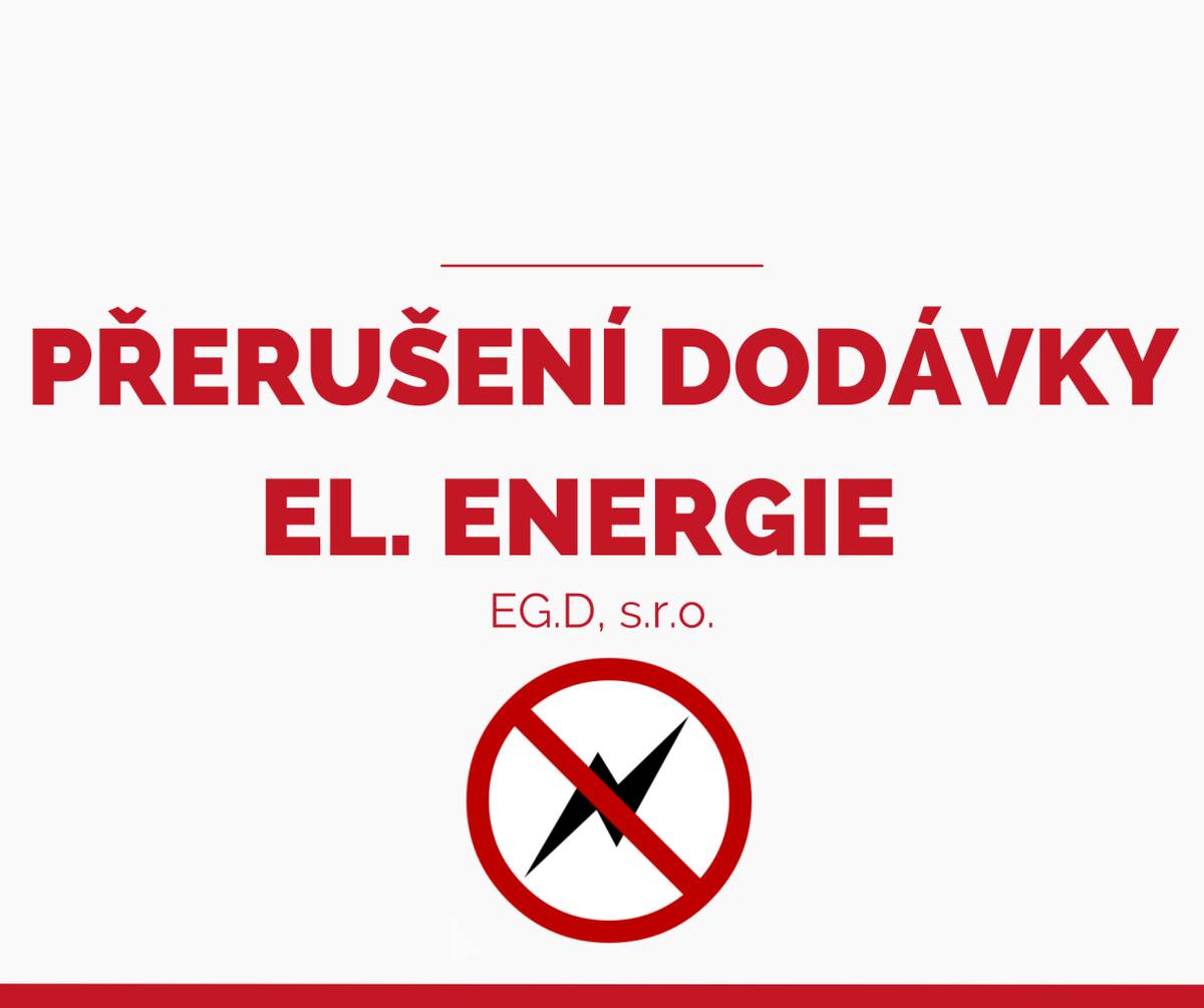 Kdy: ÚTERÝ 05.05.2026 od 11:30 do 14:30 hodin  Kde: TS FG - Cigánov od čp.1007 a ČOV po konec obce a k/4608/6 + Cigánov 1051.