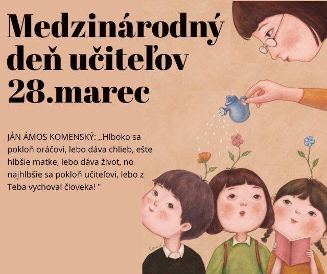 Vážené pani učiteľky, vážení páni učitelia v Materskej škole a Základnej umeleckej škole v Stožku.