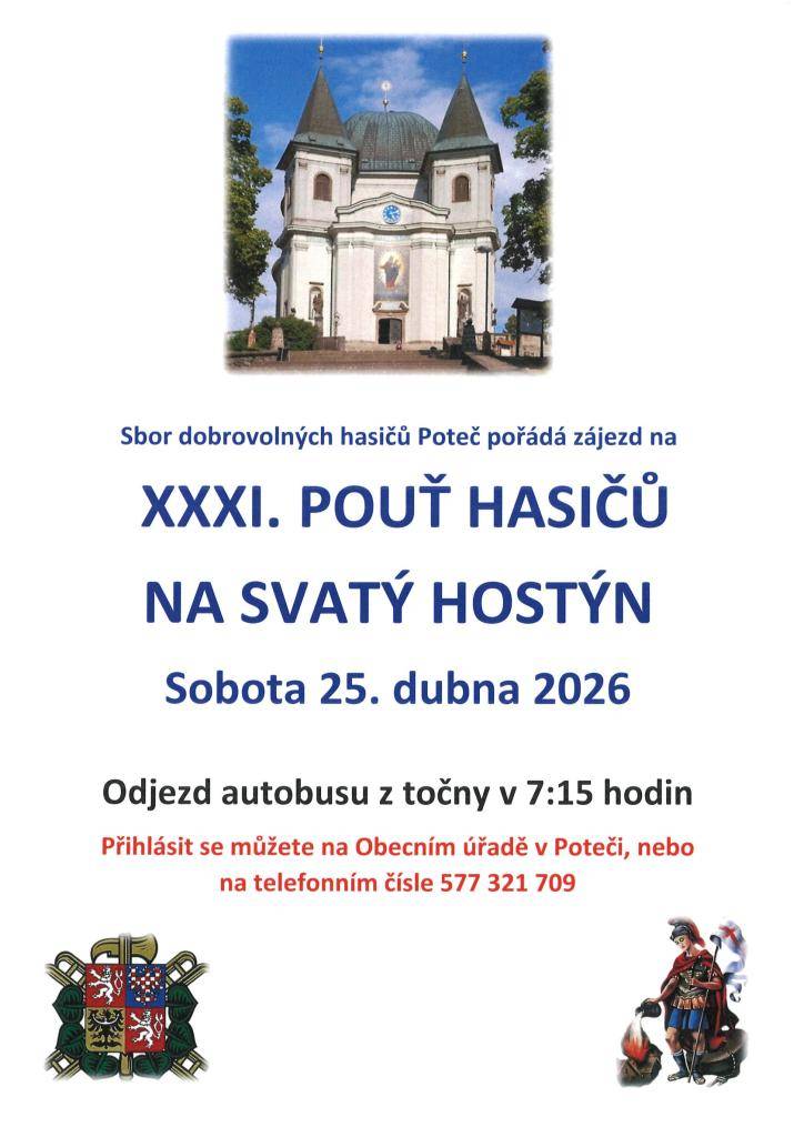 Pouť hasičů na sv. Hostý