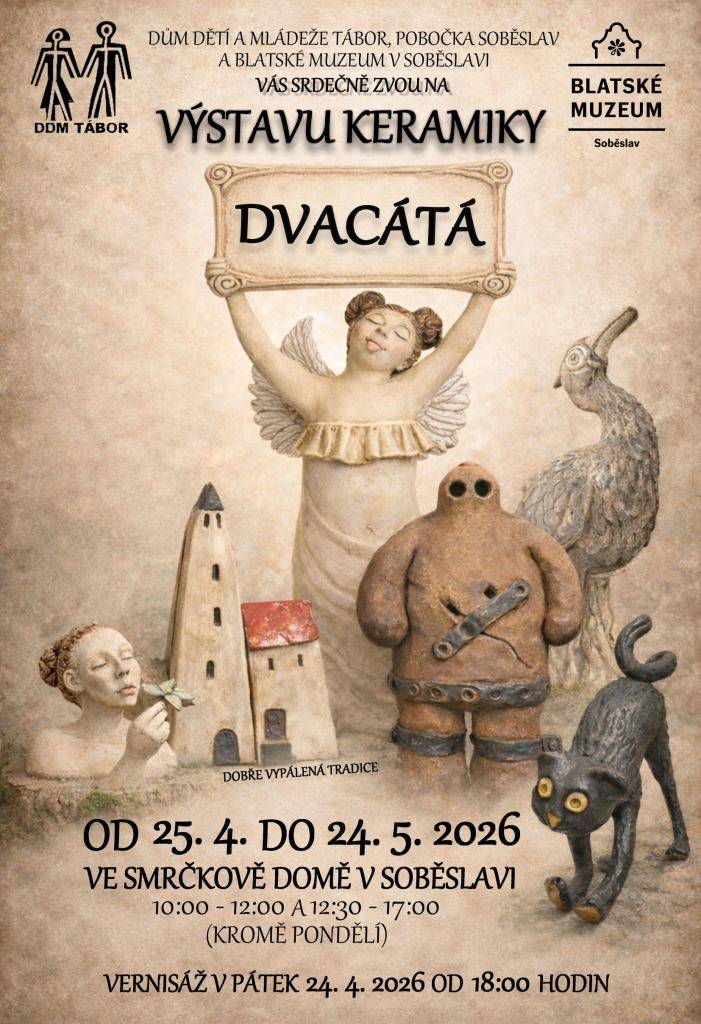 V Blatském muzeu - Smrčkově domě můžete zhlédnout dvacátou výstavu keramiky.