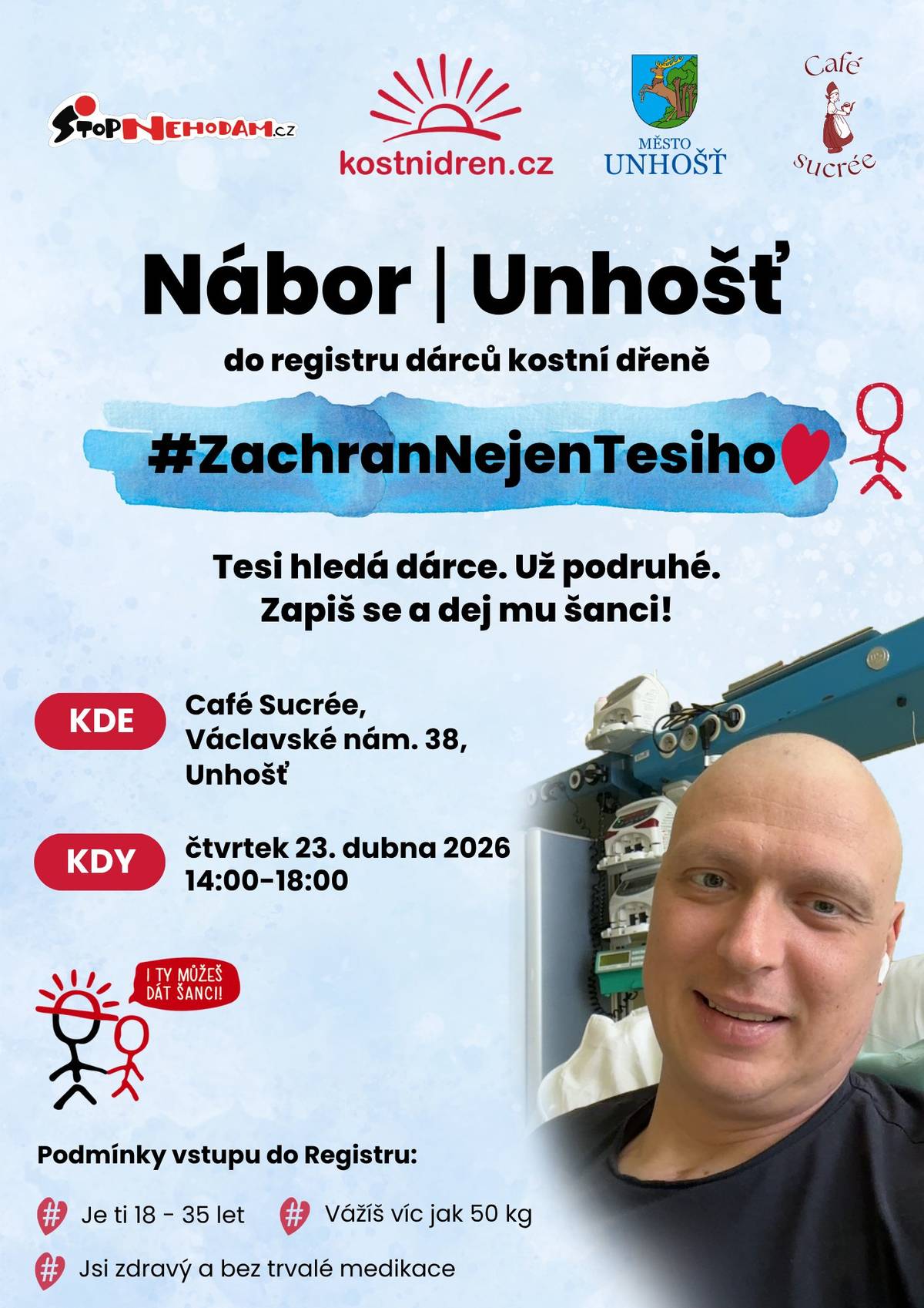 Poslední naděje pro Pavla z Loun. Hledá se dárce, pomoci mohou i starší lidé - Žatecký a lounský deník