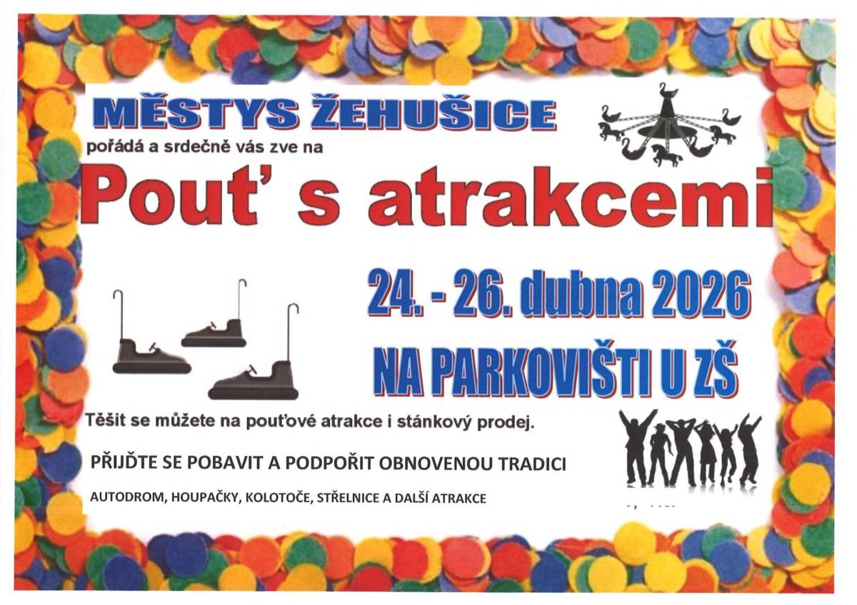 Srdečně Vás zveme na pouť, která se uskuteční v našem městysi. Těšit se můžete na širokou škálu atrakcí jako autodrom, houpačky, kolotoče a stánkový prodej.   Nezmeškejte příležitost pobavit se a podpořit místní akci!