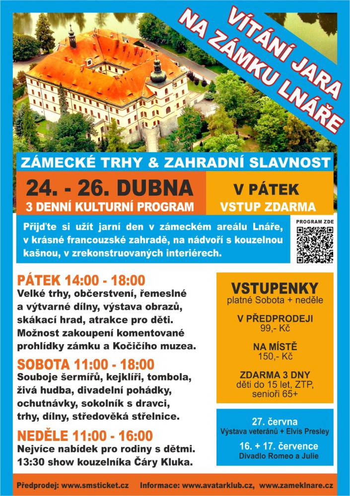 Zámecké trhy a zahradní slavnosti  24. - 26. dubna 2026