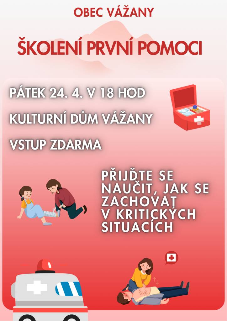 Školení první pomoci pro širokou veřejnost.