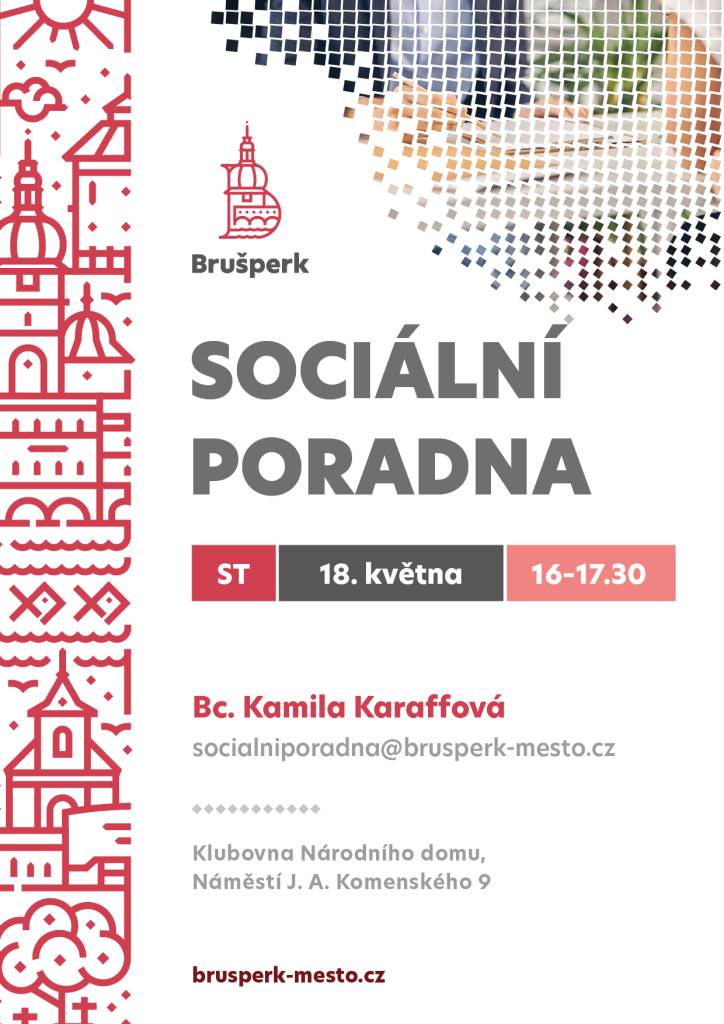 Květnový termín sociální poradny: 17.5. 2026  Pozor změna: vždy v pondělky od 16:00-17:30 hodi